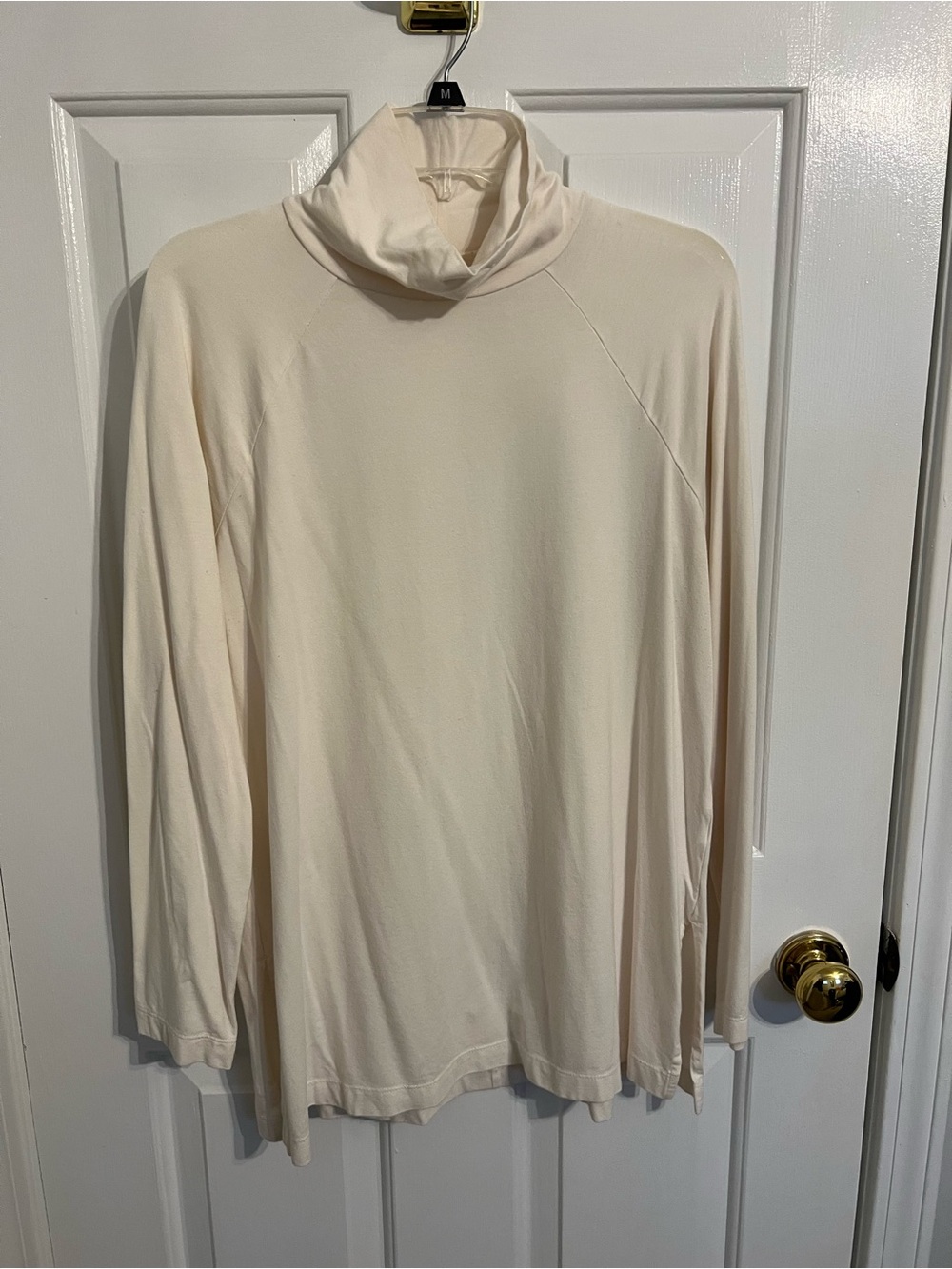 J. Jill Luxe Supima Everyday Turtleneck Tunic in Cream